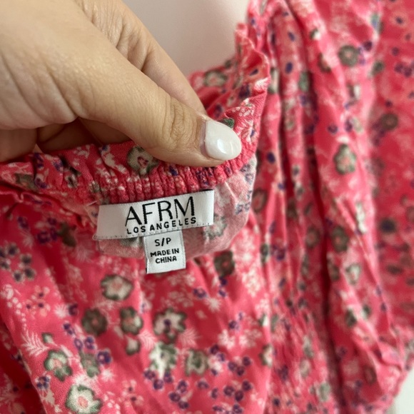 AFRM Floral Smocked Crop SZ S - Picture 5 of 5